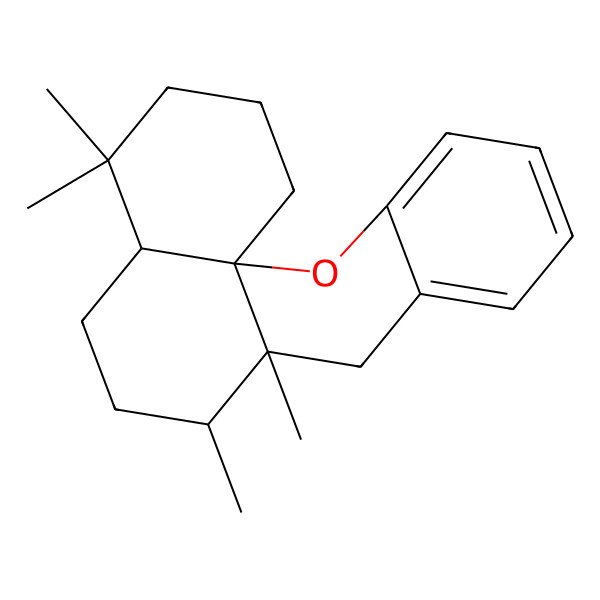 2D Structure of 10,11,15,15-Tetramethyl-2-oxatetracyclo[8.8.0.01,14.03,8]octadeca-3,5,7-triene