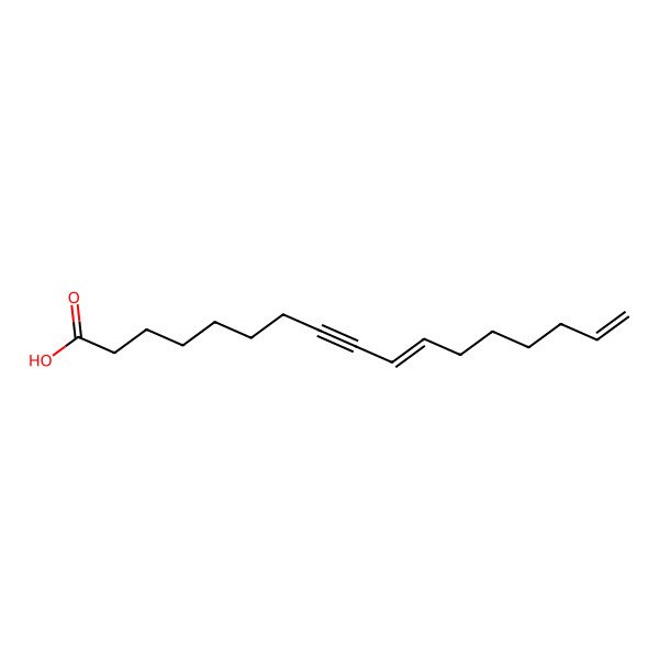 2D Structure of 10,16-Heptadecadien-8-ynoic acid, (E)-