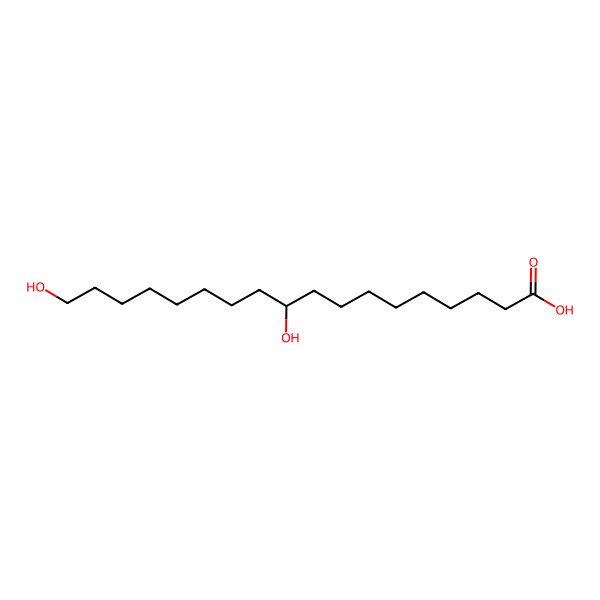 2D Structure of 10,18-Dihydroxy-octadecanoic acid 2D Structure of 10,18-Dihydroxy-octadecanoic acid