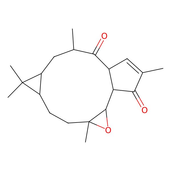 2D Structure of (1R,2R,4S,7S,9R,11R,13S)-4,8,8,11,15-pentamethyl-3-oxatetracyclo[11.3.0.02,4.07,9]hexadec-14-ene-12,16-dione