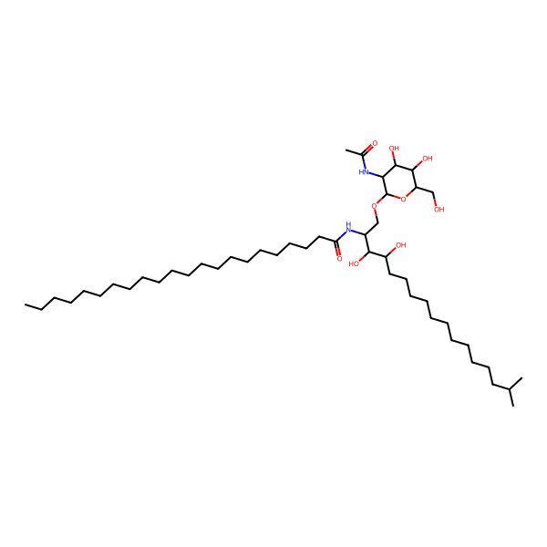 2D Structure of N-[(2S,3S,4R)-1-[(2R,3R,4R,5S,6R)-3-acetamido-4,5-dihydroxy-6-(hydroxymethyl)oxan-2-yl]oxy-3,4-dihydroxy-16-methylheptadecan-2-yl]docosanamide