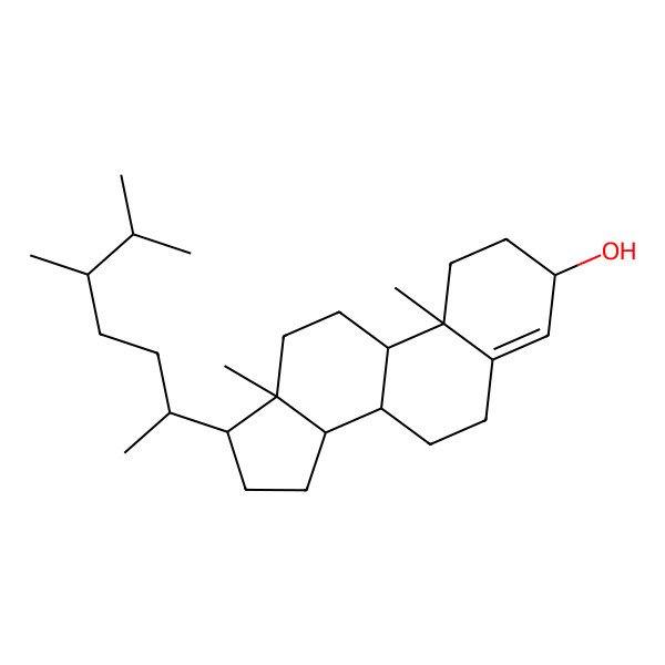 2D Structure of (3S,8S,9S,10R,13R,14R,17R)-17-[(2R,5R)-5,6-dimethylheptan-2-yl]-10,13-dimethyl-2,3,6,7,8,9,11,12,14,15,16,17-dodecahydro-1H-cyclopenta[a]phenanthren-3-ol