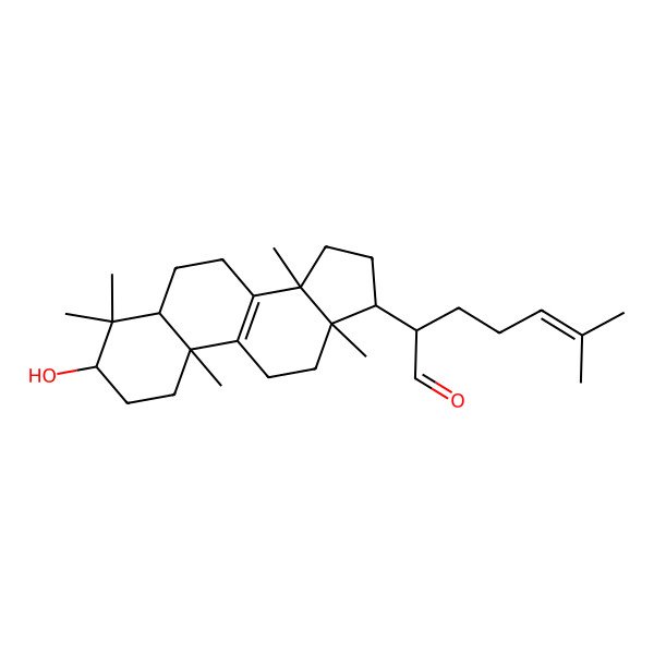 2D Structure of 3beta-Hydroxylanosta-8,24-dien-21-al