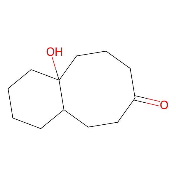 2D Structure of 10a-Hydroxy-1,2,3,4,4a,5,6,8,9,10-decahydrobenzo[8]annulen-7-one