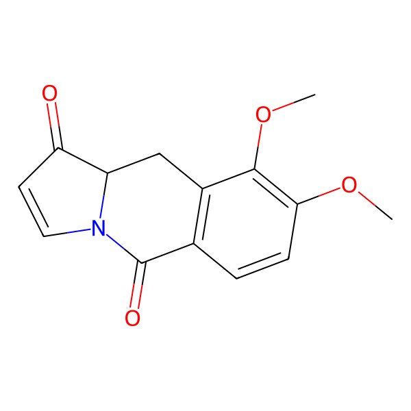 2D Structure of (10aR)-8,9-dimethoxy-10,10a-dihydropyrrolo[1,2-b]isoquinoline-1,5-dione