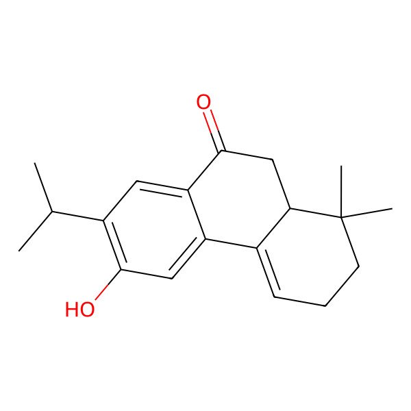2D Structure of (10aS)-6-hydroxy-1,1-dimethyl-7-propan-2-yl-2,3,10,10a-tetrahydrophenanthren-9-one