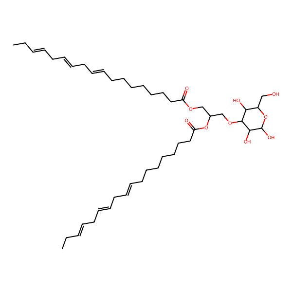 2D Structure of [2-Octadeca-9,12,15-trienoyloxy-3-[2,3,5-trihydroxy-6-(hydroxymethyl)oxan-4-yl]oxypropyl] octadeca-9,12,15-trienoate