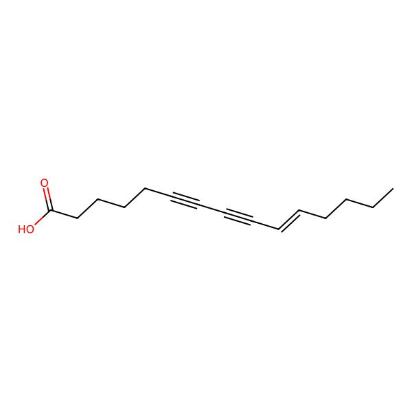 2D Structure of 10E-Pentadecen-6,8-diynoic acid