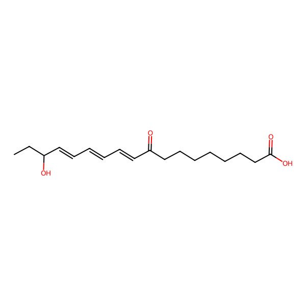 2D Structure of (10E,12E,14E,16R)-16-hydroxy-9-oxooctadeca-10,12,14-trienoic acid 2D Structure of (10E,12E,14E,16R)-16-hydroxy-9-oxooctadeca-10,12,14-trienoic acid