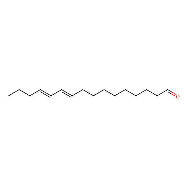 2D Structure of (10E,12Z)-10,12-Hexadecadienal