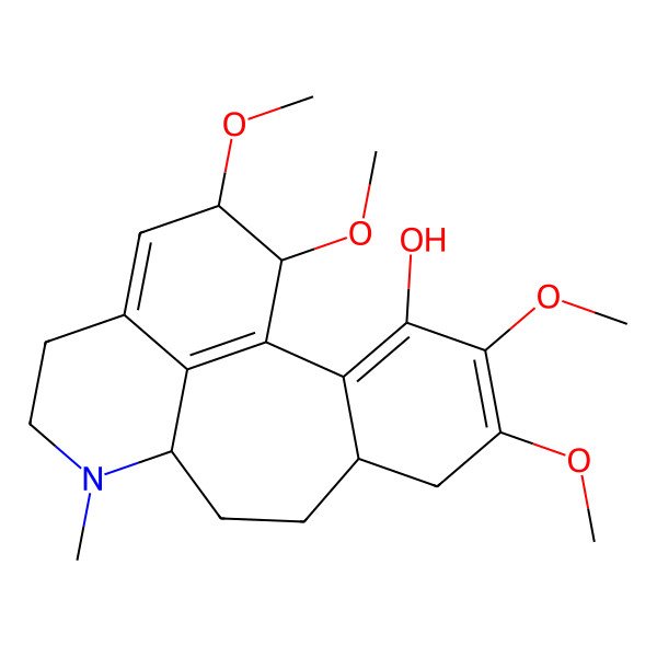 2D Structure of 4,5,16,17-Tetramethoxy-11-methyl-11-azatetracyclo[8.7.1.02,7.014,18]octadeca-1(18),2,4,14-tetraen-3-ol