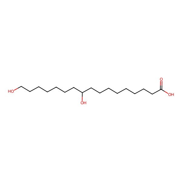 2D Structure of (10R)-10,17-dihydroxyheptadecanoic acid
