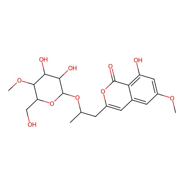 2D Structure of (10S)-10-O-beta-D-4'-methylmannopyranosyldiaporthin