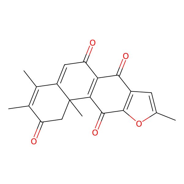 2D Structure of (11bS)-3,4,9,11b-tetramethyl-1H-naphtho[2,1-][1]benzouran-2,6,7,11-tetrone