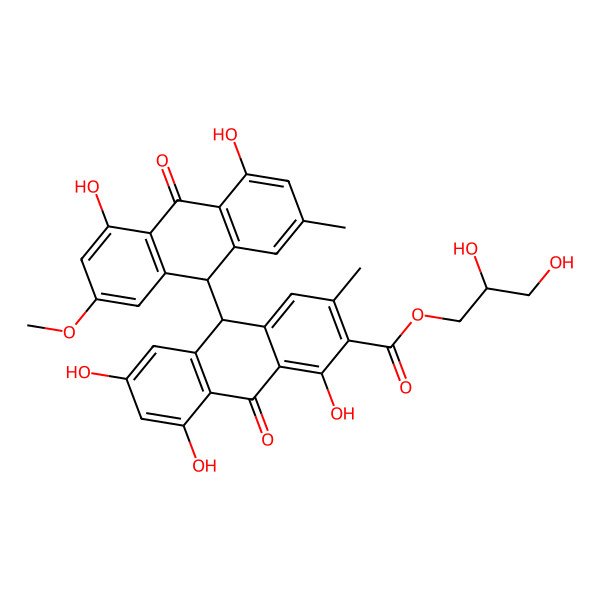 2D Structure of (10S,10'R)-wentibianthrone A