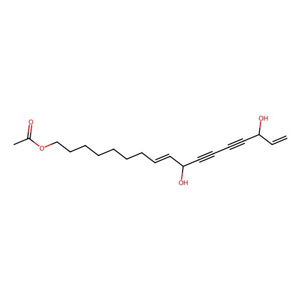 2D Structure of (10s,15r,z)-10,15-Dihydroxyheptadeca-8,16-dien-11,13-diynyl acetate 2D Structure of (10s,15r,z)-10,15-Dihydroxyheptadeca-8,16-dien-11,13-diynyl acetate