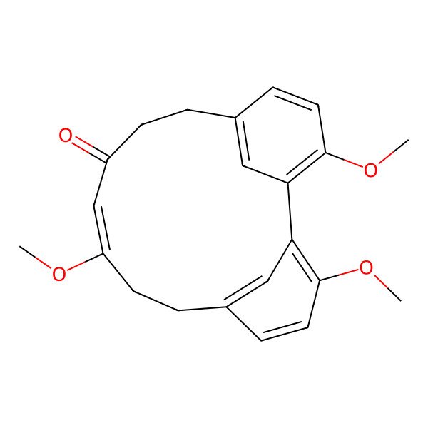 2D Structure of (10Z)-3,11,17-trimethoxytricyclo[12.3.1.12,6]nonadeca-1(17),2,4,6(19),10,14(18),15-heptaen-9-one