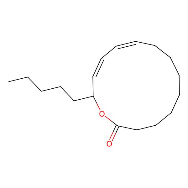 2D Structure of (10Z,12E,14S)-14-pentyl-1-oxacyclotetradeca-10,12-dien-2-one