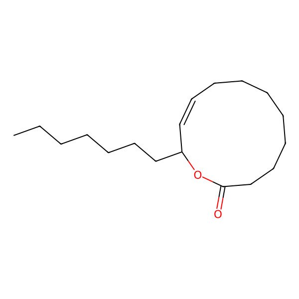 2D Structure of (10Z,12S)-12-heptyl-1-oxacyclododec-10-en-2-one