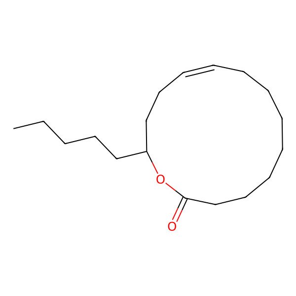 2D Structure of (10Z,14S)-14-pentyl-1-oxacyclotetradec-10-en-2-one