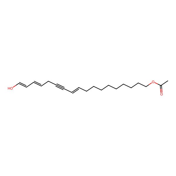 2D Structure of [(10Z,15E,17E)-18-hydroxyoctadeca-10,15,17-trien-12-ynyl] acetate