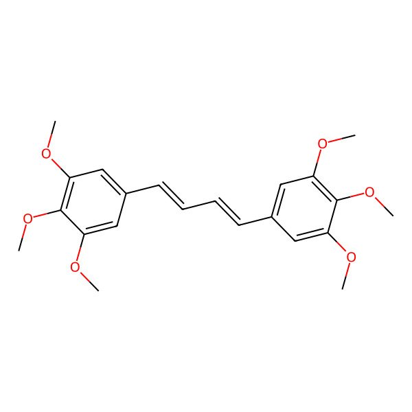 2D Structure of 1,1'-(1,3-Butadiene-1,4-diyl)bis(3,4,5-trimethoxybenzene)