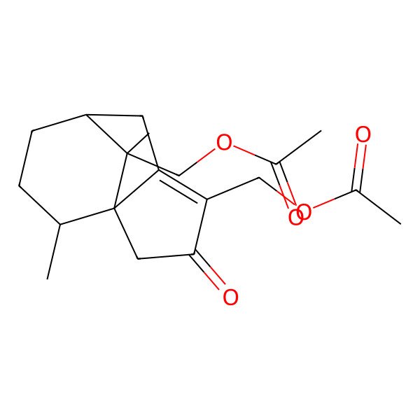 2D Structure of [11-(Acetyloxymethyl)-10,11-dimethyl-3-oxo-4-tricyclo[5.3.1.01,5]undec-4-enyl]methyl acetate