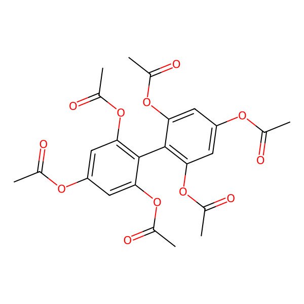 2D Structure of (1,1'-Biphenyl)-2,2'4,4',6,6'-hexol, hexaacetate