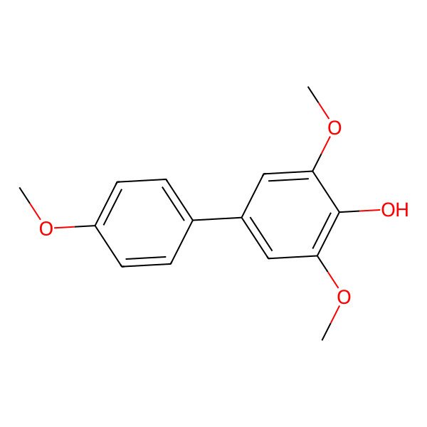 2D Structure of (1,1'-Biphenyl)-4-ol, 3,4',5-trimethoxy- 2D Structure of (1,1'-Biphenyl)-4-ol, 3,4',5-trimethoxy-