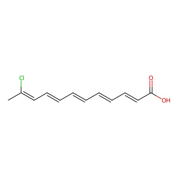 2D Structure of 11-Chlorododeca-2,4,6,8,10-pentaenoic acid