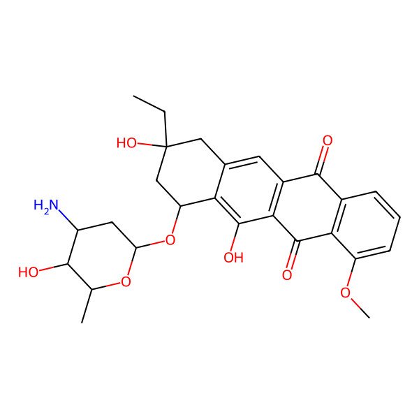 2D Structure of 11-Deoxy-13-deoxodaunorubicin