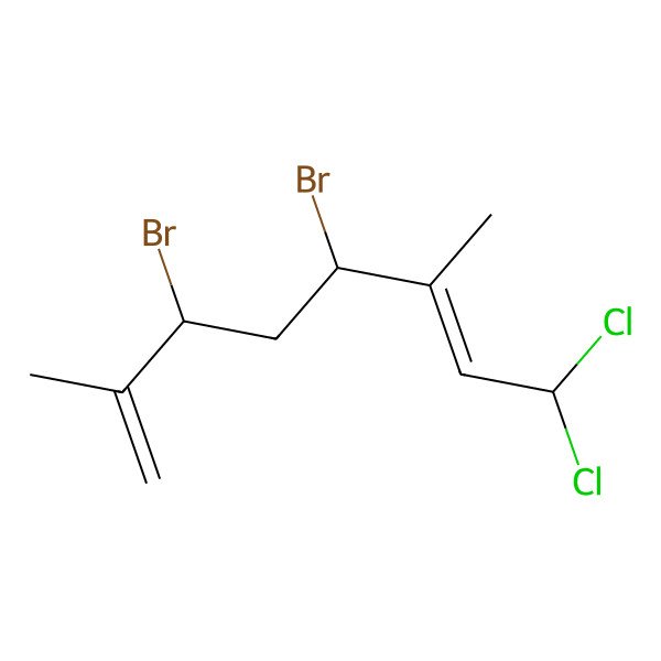 2D Structure of 1,1-Dichloro-3,7-dimethyl-4,6-dibromo-2,7-octadiene