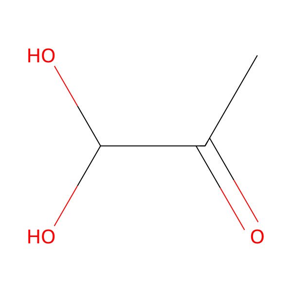 2D Structure of 1,1-Dihydroxypropan-2-one