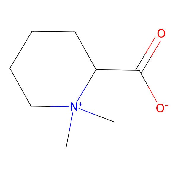 2D Structure of 1,1-Dimethylpiperidin-1-ium-2-carboxylate