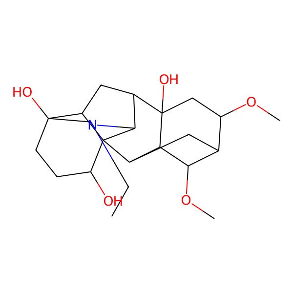 2D Structure of 11-Ethyl-4,6-dimethoxy-11-azahexacyclo[7.7.2.12,5.01,10.03,8.013,17]nonadecane-8,13,16-triol