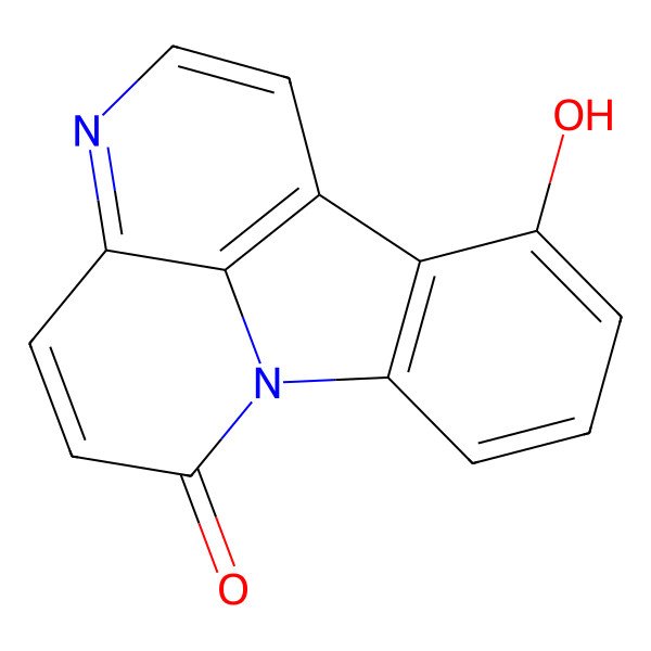 2D Structure of 11-hydroxy-1,6-diazatetracyclo[7.6.1.05,16.010,15]hexadeca-3,5(16),6,8,10,12,14-heptaen-2-one