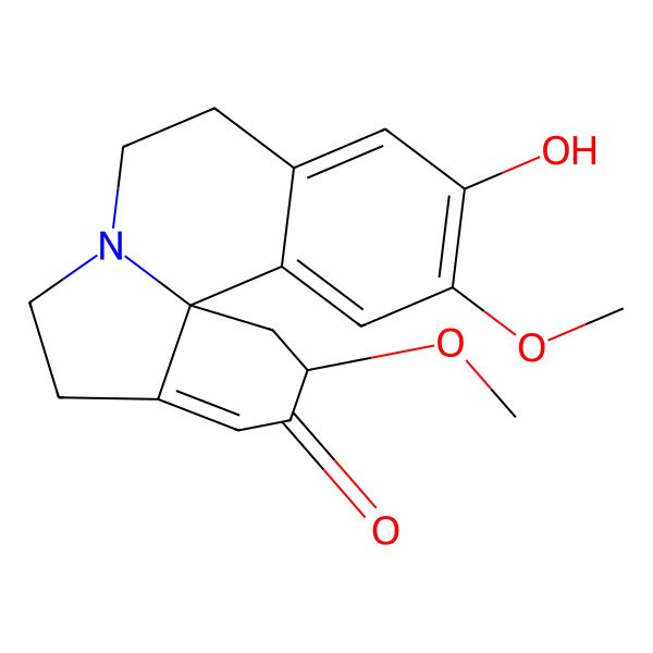 2D Structure of 11-Hydroxy-2,12-dimethoxy-1,2,5,6,8,9-hexahydroindolo[7a,1-a]isoquinolin-3-one