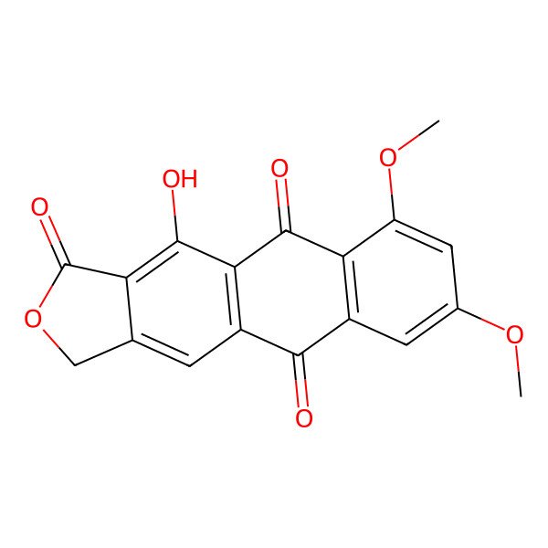 2D Structure of 11-hydroxy-7,9-dimethoxy-3H-naphtho[3,2-f][2]benzofuran-1,5,10-trione