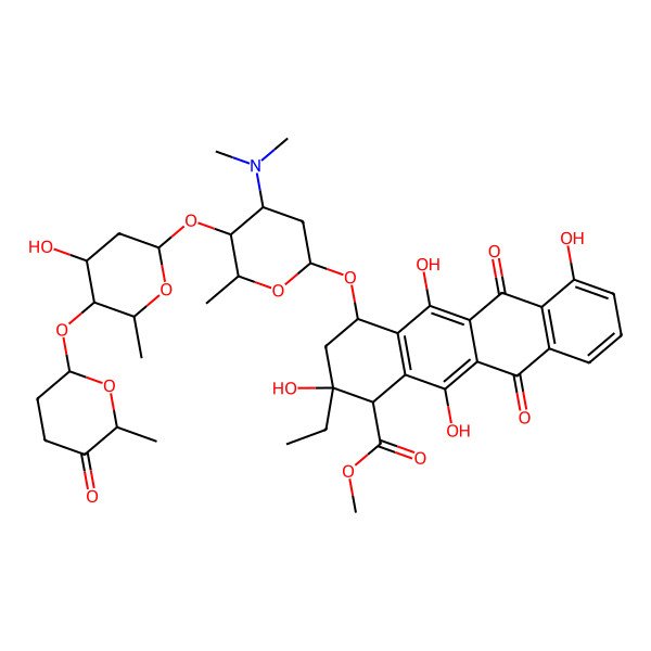 2D Structure of 11-Hydroxy-aclacinomycin A