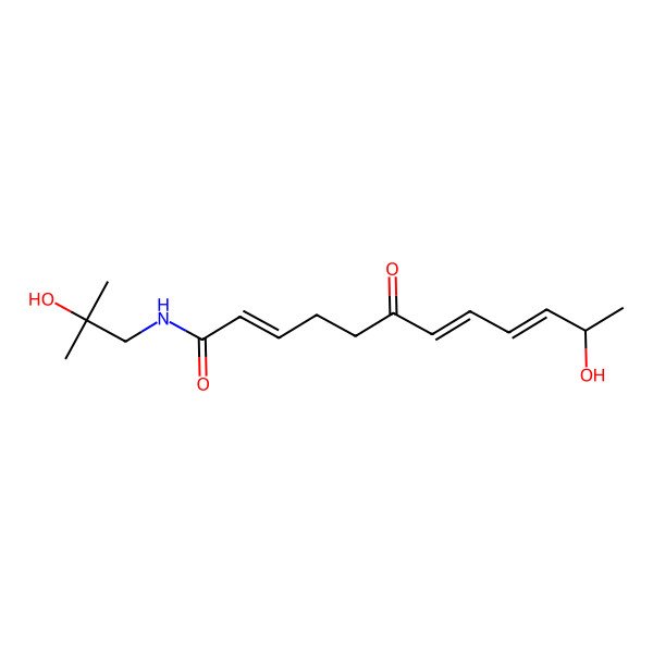 2D Structure of 11-hydroxy-N-(2-hydroxy-2-methylpropyl)-6-oxododeca-2,7,9-trienamide