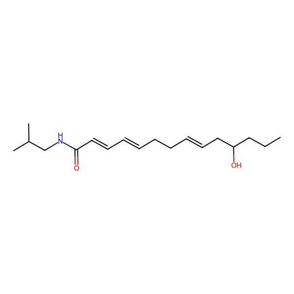 2D Structure of 11-hydroxy-N-(2-methylpropyl)tetradeca-2,4,8-trienamide