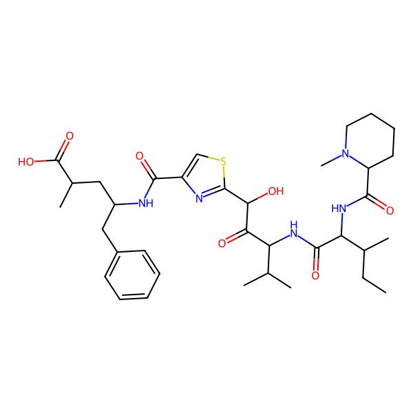 2D Structure of 11-hydroxy-N-desmethyl 12-keto pretubulysin D