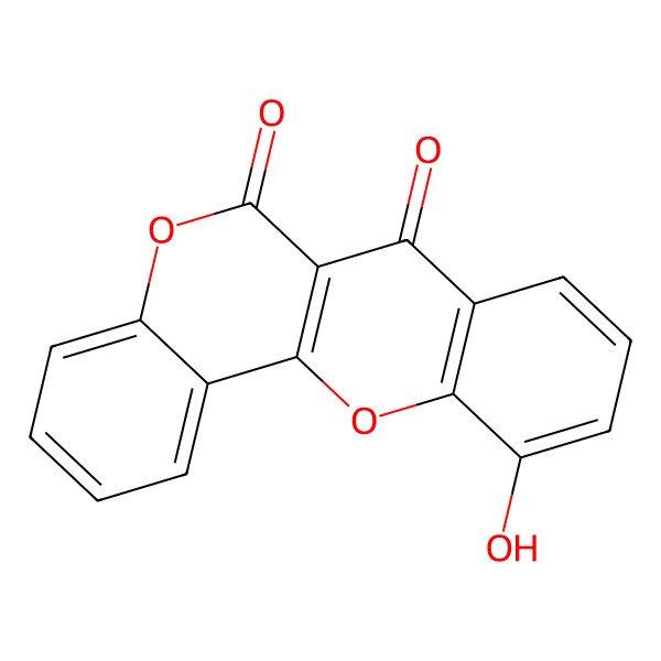 2D Structure of 11-Hydroxychromeno[4,3-b]chromene-6,7-dione