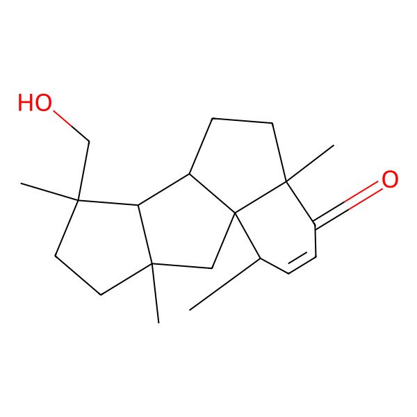2D Structure of 11-(Hydroxymethyl)-2,6,11,14-tetramethyltetracyclo[7.6.0.01,6.010,14]pentadec-3-en-5-one