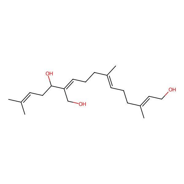 2D Structure of 11-(Hydroxymethyl)-3,7,15-trimethylhexadeca-2,6,10,14-tetraene-1,12-diol