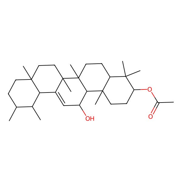 2D Structure of 11-Hydroxyurs-12-en-3-yl acetate