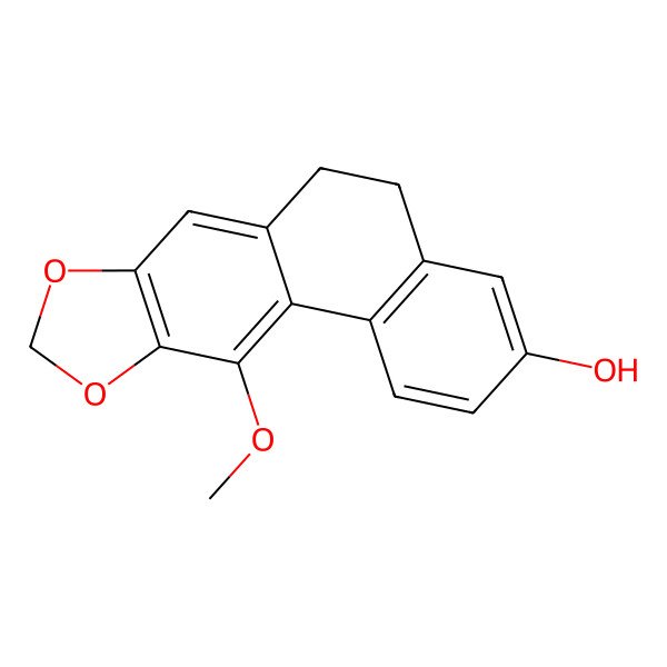 2D Structure of 11-Methoxy-5,6-dihydronaphtho[2,1-f][1,3]benzodioxol-3-ol