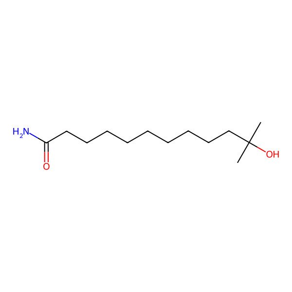 2D Structure of 11-Methyl-11-hydroxyldodecanoic acid amide
