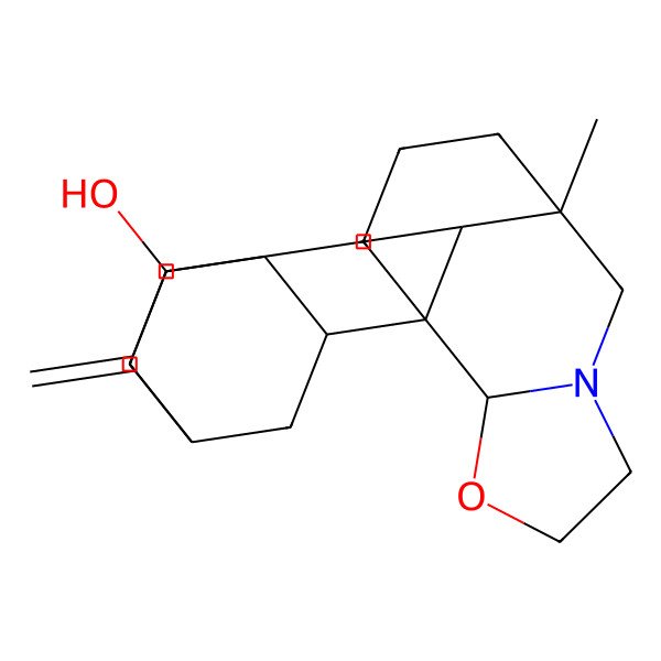2D Structure of 11-Methyl-5-methylidene-16-oxa-13-azahexacyclo[9.6.3.24,7.01,10.02,7.013,17]docosan-6-ol