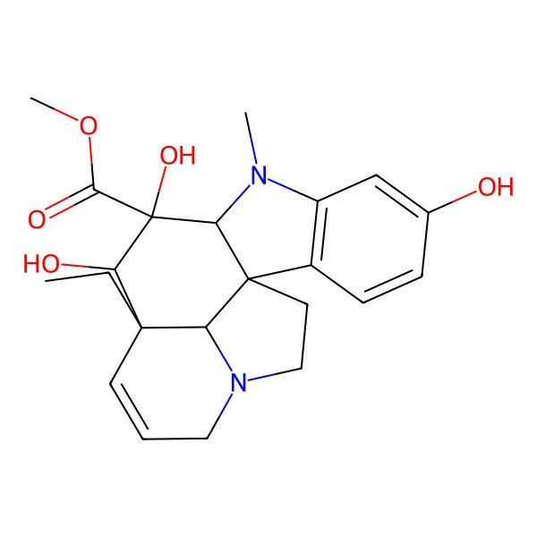 2D Structure of 11-O-Demethyl-17-O-deacetylvindoline